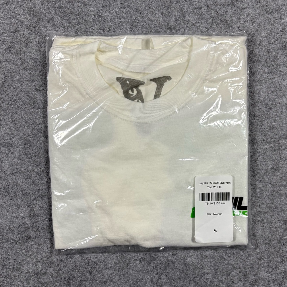Juice WRLD x Vlone Double Agent White Tee Size M NWT Sealed